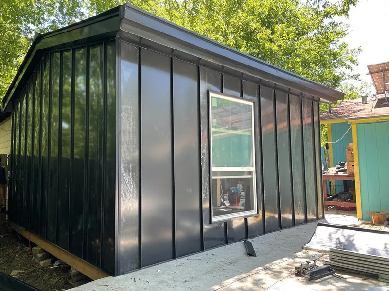 Black standing seam metal wall panels for Metal Roof Installation in Fairview Shores